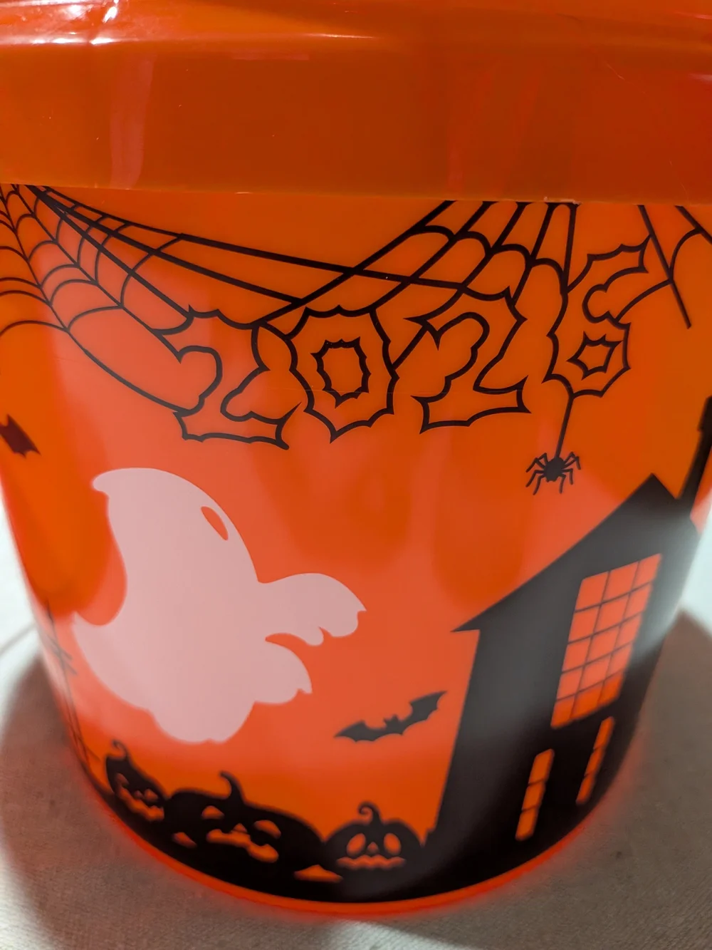 Home Depot Halloween 2 Gallon Buckets w/ Lids Set of 2